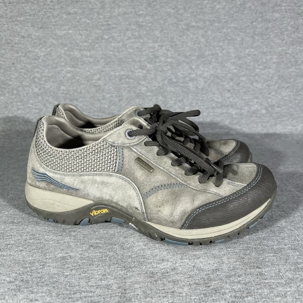 Dansko Women’s 38 Waterproof Hiking Walking Shoes Vibram Gray Suede Outdoor
